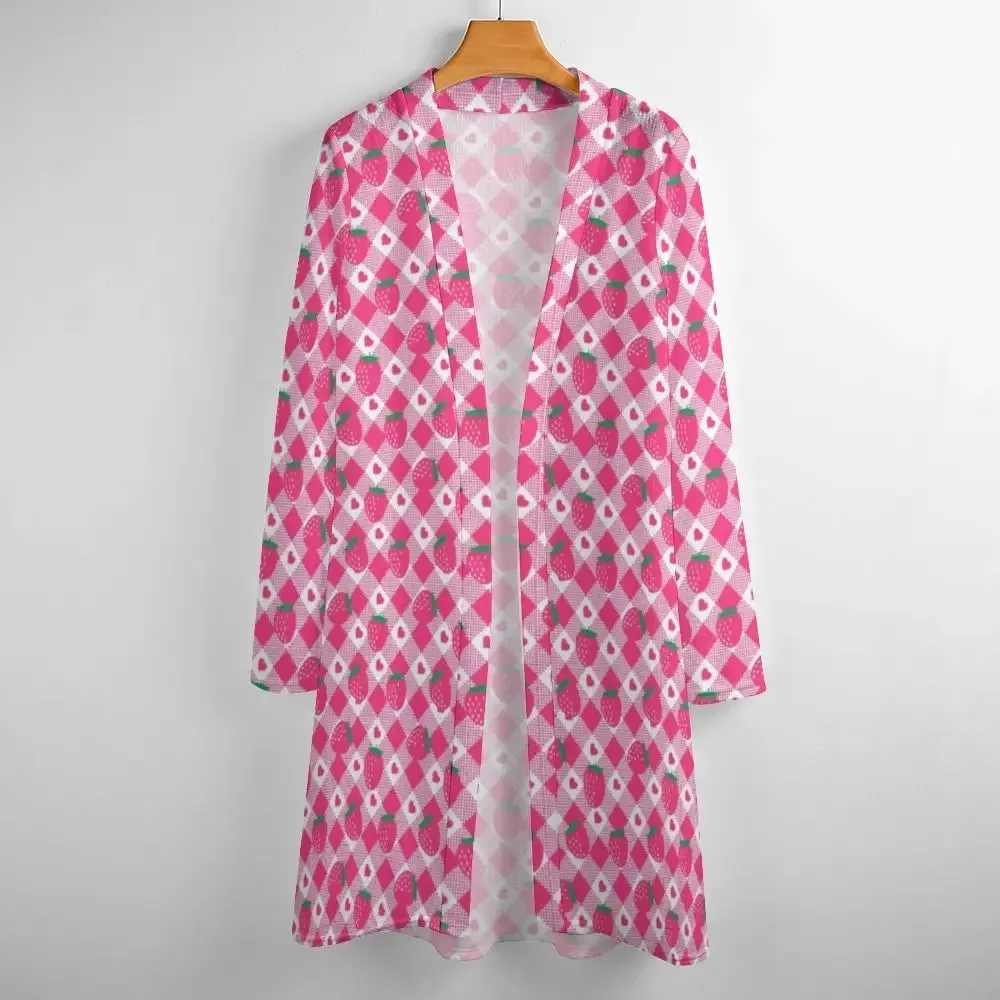 Y2K Women's Full Zip Cardigan Jacket in Durable Polyester