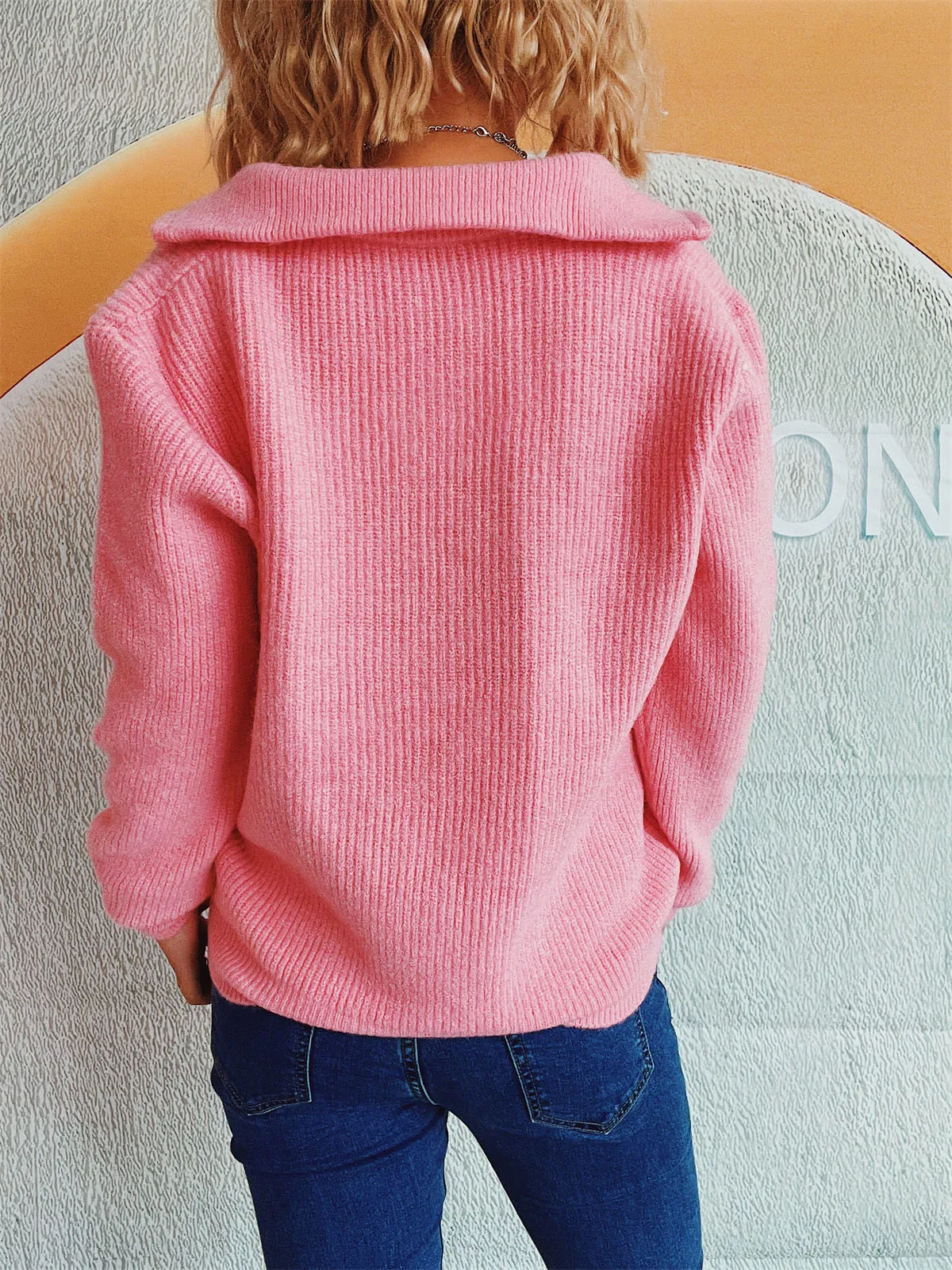 Zippered Cardigan Sweater for Women